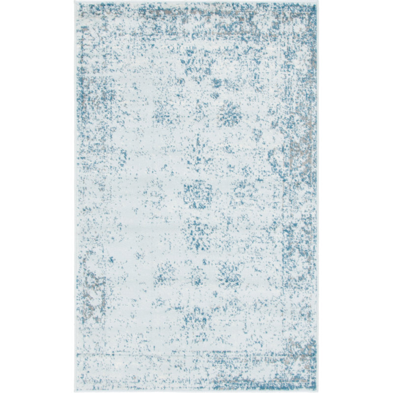 Mistana Brandt Light Blue/Ivory Area Rug & Reviews Wayfair
